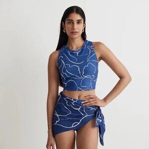 New Madewell Tank Rashguard Crop Top Size Small